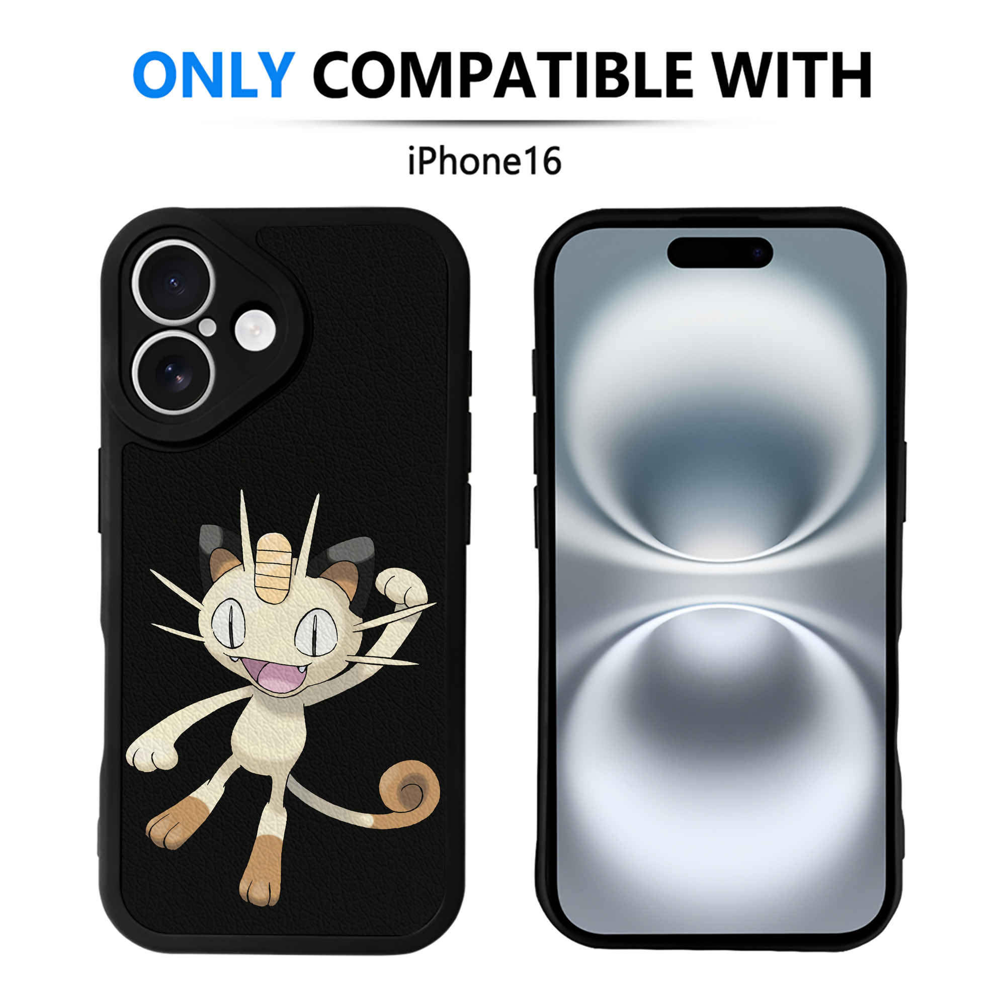 （画像用） ポケットモンスター Pokémon 【iPhone 16シリーズ対応】シリコンスマホケース（レザー調） 材質：シリコン